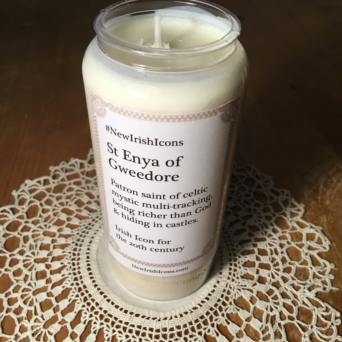 St Enya of Gweedore New Irish Icons Candle